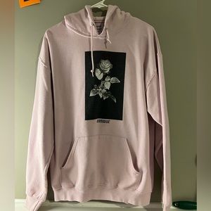Baby pink Amour rose hoodie